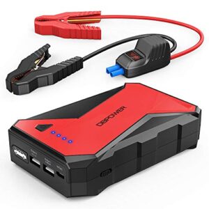 DBPOWER 1000A Portable Car Jump Starter (up to 7.0L Petrol, 5.5L Diesel Engine) Battery Booster and Phone Charger with LED Flashlight - 1