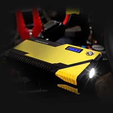 DBPOWER 500A Peak 12000mAh Portable Car Jump Starter Auto Battery Booster, Portable Phone Charger, Smart Charging Port, Compass & LCD Screen & LED Flashlight, Engines up to 3L Gas and 2.5L Diesel - 6