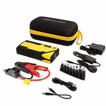 DBPOWER 500A Peak 12000mAh Portable Car Jump Starter Auto Battery Booster, Portable Phone Charger, Smart Charging Port, Compass & LCD Screen & LED Flashlight, Engines up to 3L Gas and 2.5L Diesel - 7