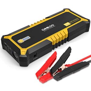 GOOLOO 4000A Peak SuperSafe Car Jump Starter (All Gas, up to 10.0L Diesel Engine) 12V Auto Battery Jumper Booster with USB Quick Charge and Type C Port, Portable Power Pack for Trucks, SUVs - 1