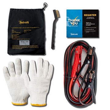 AstroAI Jumper Cables 4 Gauge 20 Ft Heavy Duty UL Listed Emergency Booster Cables Kit for Car and Truck with Carry Bag, Safety Gloves and Iron Brush - 7