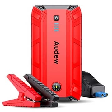 Audew Car Jump Starter,1500A Peak 17000mAh 12V Car Battery Booster (Up to 8L Gas or 6L Diesel Engine),Portable Power Pack with Smart Jumper Cable,Quick Charge 3.0,Type-C,LED Flashlight - 1