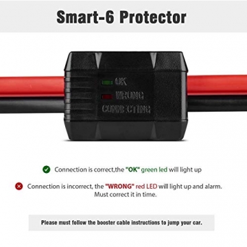 Booster Cable 4 Gauge x 20Ft 600AMP Heavy Duty Jumper Cable with Reverse Polarity Protection, Carry Bag - ETL Certified - 4