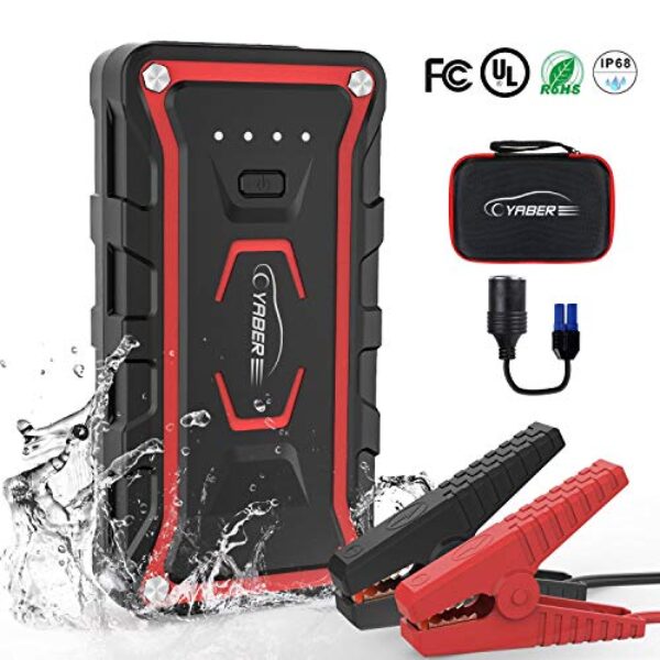 Car Jump Starter,YABER Portable Jump Starter 1500A Peak 20000mAH(All ...