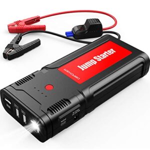 DBPOWER 2500A 21800mAh Portable Car Jump Starter for up to 8.0L Gas/6.5L Diesel Engines, 12V Auto Battery Booster, Portable Power Pack with Smart Charging Port - 1