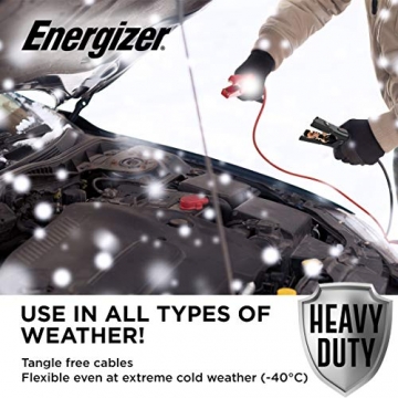 Energizer 6 Gauge 500A Jumper Battery Cables 16 Ft Booster Jump Start - Heavy Duty Booster Cables, UL Listed - 4