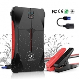 Flylinktech Car Jump Starter 800A Peak 12000mAh (up to 4.0L Gas Or 2.0L Diesel Engine), 12V Portable Power Pack with Jumper Cable & LED Flashlight - 1