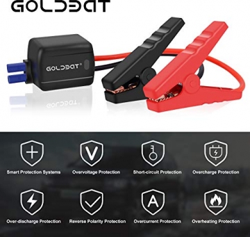 GOLDBAT 700A Peak 12V 8000mAh Car Jump Starter (Up to 4.0L Gas or 2.0L Diesel Engine) Portable Power Pack Auto Battery Booster with LED Light Gift Box Packaging (Black) - 3