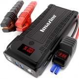 Imazing Portable Car Jump Starter - 2500A Peak 20000mAH (Up to 8L Gas or 8L Diesel Engine) 12V Auto Battery Booster Portable Power Pack with LCD Display Jumper Cables, QC 3.0 and LED Light - 1
