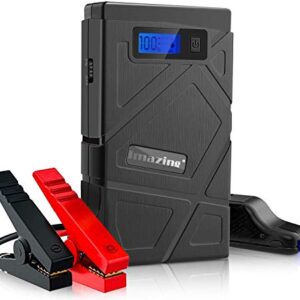Imazing Portable Car Jump Starter 600A Peak 8000mAH (Up to 3.5L Gas or 2L Diesel Engine) 12V Auto Battery Booster Portable Power Pack with Smart Jumper Cables - 1