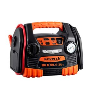 Kinverch Portable Car Jump Starter 900 Peak Amp 12 Volt with 1-USB 1-12V Power Ports & 150 PSI Air Compressor - 1