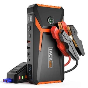 TACKLIFE T8 800A Peak 18000mAh Car Jump Starter (up to 7.0L Gas, 5.5L Diesel engine) with LCD Screen, USB Quick Charge, 12V Auto Battery Booster, Portable Power Pack with Built-in LED light - 1