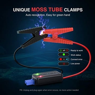 UTRAI Jumpstarter1 Jump Starter Portable 2000 Peak 22000mAh(up to 8L Gas, 6L Diesel Engine) 12V Auto Battery Booster Power Pack with Cigarette Lighter Socket for Cars, Trucks, SUV - 3