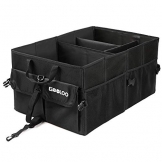 GOOLOO Car Trunk Organizer Auto Cargo Storage Container Multi-compartments Collapsible Durable Box with Straps, Waterproof Bottom for Truck, SUV, Minivan, Jeep - 1