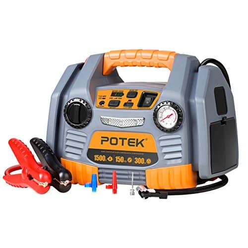 POTEK Portable Power Source1500 Peak/ 750 Instant Amps Jump Starter