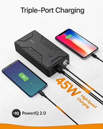 Anker Roav Jump Starter Pro 1000A, 12800mAh, 12V Portable Car Jump Starter (Gas Engines up to 6.0L, Diesel up to 4.0L), Battery and Phone Charger with 3 USB Ports, SOS LED, and Jumper Cables - 6