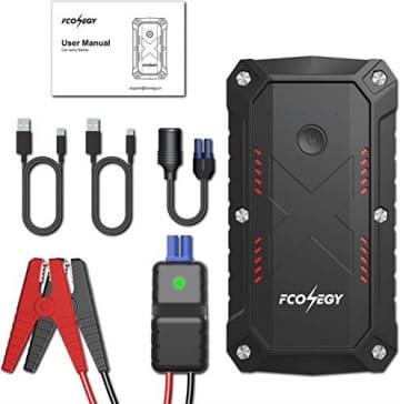 Battery Starter for Car, Fconegy 2200A Peak 25000mAh Portable Car Jump Starter with USB QC3.0 Charger, Smart Safety Jumper Clamps, Portable Power 12V Car Booster, (up to 8.0L car 7.0LDiesel Engines) - 6