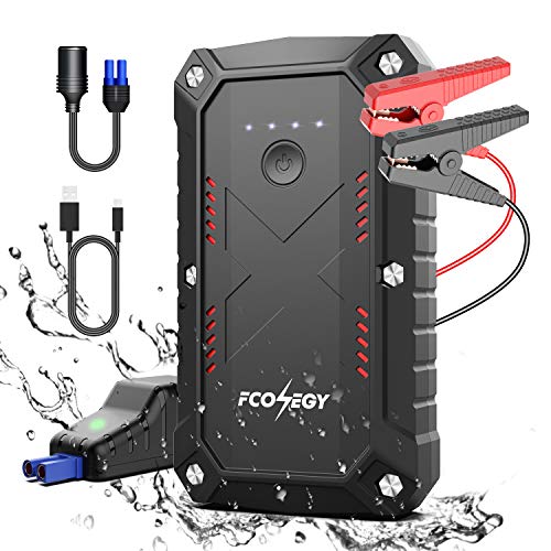 Battery Starter for Car, Fconegy 2200A Peak 25000mAh Portable Car Jump Starter with USB QC3.0 Charger, Smart Safety Jumper Clamps, Portable Power 12V Car Booster, (up to 8.0L car 7.0LDiesel Engines) - 1
