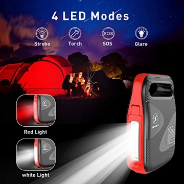 Car Jump Starter, FLYLINKTECH 2500A Peak 24000mAh Powerful Portable Auto Battery Starter (up to All Gas or 8.0L Diesel Engine) with 100W AC Outlet - 12V UL Certified Car Battery Power Booster Pack - 8
