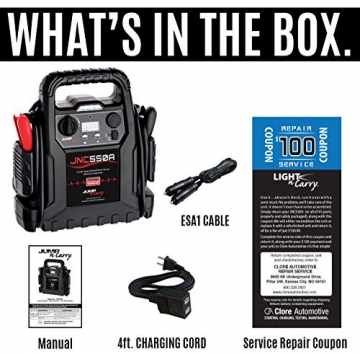 Clore Automotive Jump-N-Carry JNC550A 1100 Peak Amp Jump Starter with Air Compressor - 4