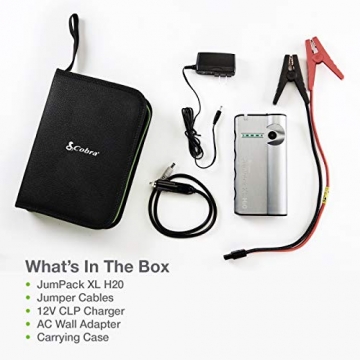 Cobra JumPackXL CPP15000 Portable Power Car Jump Starter: Battery Charger, Power Pack, LED Flash Light with Jumper Cables, 400 Amp Peak, 12,000mAh for Instant Power to Car, SUV or Motorcycle - 5
