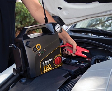 Duracell Portable Emergency Jumpstarter with Compressor, 750 Peak Amps - 4
