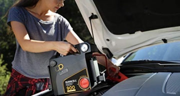 Duracell Portable Emergency Jumpstarter with Compressor, 900 Peak Amps - 4