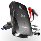 FCONEGY Car Jump Starter 1600A Peak 18000mAh 12V Portable Auto Battery Booster Safe Power Pack with Wireless Charger, USB Quick Charge,LCD Screen, LED Flashlight(up to 7.0L Gas, 5.5L Diesel Engine) - 1