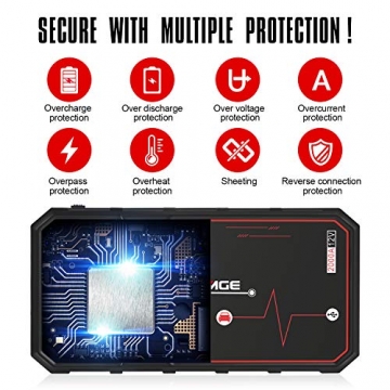 FNNEMGE Car Jump Starter 2000A Peak 21800mAh 12V Super Safe Jump Starter(Up to 8.0L Gas or 6.5L Diesel Engine), with USB Quick Charge 3.0 Pack Type-C Portable Phone Charger - 3