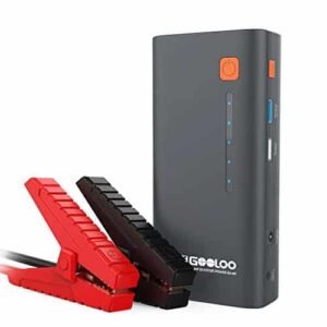 GOOLOO 1200A Peak 18000mAh SuperSafe Car Jump Starter with USB Quick Charge (Up to 7.0L Gas or 5.5L Diesel Engine), 12V Portable Power Pack Auto Battery Booster Phone Charger Built-in LED Light,Gray - 1