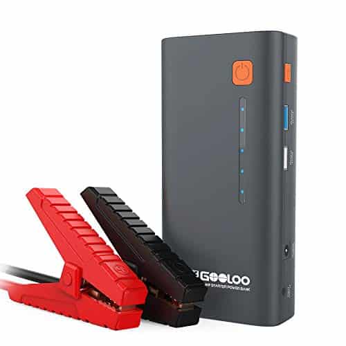 GOOLOO 1200A Peak 18000mAh SuperSafe Car Jump Starter with USB Quick Charge (Up to 7.0L Gas or 5.5L Diesel Engine), 12V Portable Power Pack Auto Battery Booster Phone Charger Built-in LED Light,Gray - 1