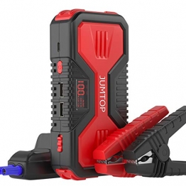 Jumtop QDSP 1200A Peak 12000mAh Portable Car Jump Starter (7.0L Gas/5.0L Diesel) Auto Battery Booster Power Bank Phone Charger with Dual USB Smart Charging Port & 3 Mode LED Flashlight - 1