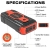 NEXPOW Battery Starter for Car, 2500A 22000mAh Portable Car Jump Starter Q9B (up to 8.0L Gas/8L Diesel Engines) 12V Auto Battery Booster Pack with USB Quick Charge 3.0, Type-C - 3