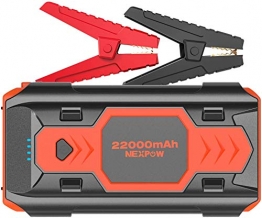 NEXPOW Battery Starter for Car, 2500A 22000mAh Portable Car Jump Starter Q9B (up to 8.0L Gas/8L Diesel Engines) 12V Auto Battery Booster Pack with USB Quick Charge 3.0, Type-C - 1