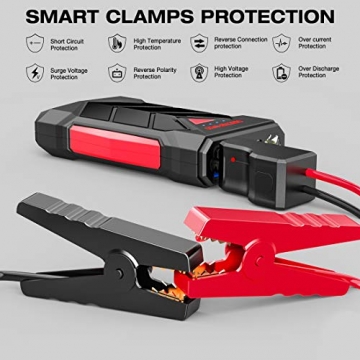 NEXPOW Car Battery Starter, 1000A Peak 12V Car Battery Jump Starter Power Pack with USB Quick Charge (Up to 7L Gas or 5.5L Diesel Engine) Battery Booster with Built-in LED Light - 2