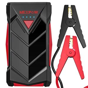 NEXPOW Car Battery Starter, 1000A Peak 12V Car Battery Jump Starter Power Pack with USB Quick Charge (Up to 7L Gas or 5.5L Diesel Engine) Battery Booster with Built-in LED Light - 1