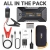 TACKLIFE 1200A Peak Car Jump Starter for up to 8.0L Gas and 6.0L Diesel Engines, Portable Power Pack with QC 3.0 and Dual USB Port, 12V Battery Booster with 3-Mode Flashlight - 7