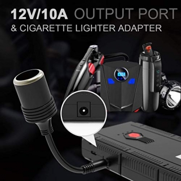 LEMSIR 1500Amps V2 QDSP 1500A Peak 12V Portable Car Lithium Jump Starter up to 8.0L Gas Or 6.2L Diesel, Auto Battery Booster Power Pack with Smart Jumper Cables - 5