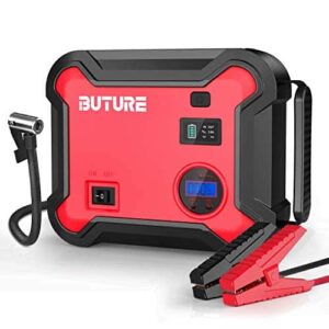 Car Jump Starter with Air Compressor, BUTURE 2500A Peak 23800mAh 12V Auto Battery Booster(up to All Gas and 8.0L Diesel), 150 PSI Tire Inflator, QC3.0 Power Bank with 120W DC Out and Emergency Light - 1
