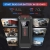 FCONEGY Car Jump Starter, 2000A Peak 12V Auto Battery Booster 20000mAh Portable Power Pack with Dual USB Quick Charge 3.0,DC Output,LCD Screen,Compass,Led Light (up to 8.0L Gas, 7.0L Diesel Engine) - 6