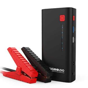GOOLOO 1200A Peak 18000mAh SuperSafe Car Jump Starter with USB Quick Charge (Up to 7.0L Gas or 5.5L Diesel Engine), 12V Portable Power Pack Auto Battery Booster Phone Charger Built-in LED Light,Black - 1