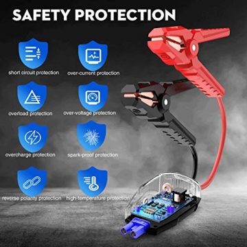 AVAPOW Car Battery Jump Starter Portable,1500A Peak 12800mAh,Jump Starter Battery Pack,Jumper Box(Up to 6L Gas 5.5L Diesel Engine)Auto Battery Booster with Smart Safety Cable,USB Fast Charging,Type-c… - 7