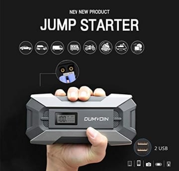 Jump Starter,Auto Car Battery Jump Starter with LCD Display (up to 7.0L Gas,5.5L Diesel Engine), Battery Booster with 2 USB Smart Charger,12V Portable Battery Starter 1000A Peak 15000mAh - 3