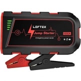 LOFTEK Portable Car Battery Jump Starter (Up to 7.0L Gas or 5.5L Diesel Engine), 1000A Peak Portable Charger 12V Power Pack Auto Battery Booster with Built-in LED Light, Red - 1