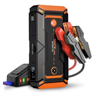 TACKLIFE T8 Pro 1200A Peak 18000mAh Water-Resistant Car Jump Starter (up to 7.5L Gas, 6L Diesel Engine) with LCD Screen, USB Quick Charge, 12V Auto Battery Booster, Portable Power Pack - 1