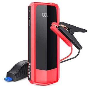 Audew Upgraded Car Jump Starters, Jump Box 2000A Peak 20000mAh Battery Charger Automotive(up to All Gas and 8.5L Diesel), 12V Battery Booster with 3 Modes LED Flashlight and Dual QC USB Ports - 1