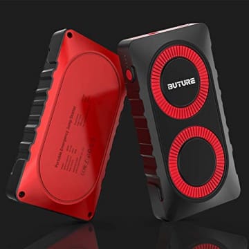 BUTURE Portable Car Jump Starter, 800A 12000mAh Lithium Car Starter for up to 6.0L Gas/5.0L Diesel Engine, Quick-Charge Car Battery Jump Starter with Extended Smart Jumper Cables, Flashlight - 4