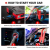 Car Jump Starter, YABER 800A 12800mAh Portable Battery Jump Starter (Up to 6.5L GAS/5.0L Diesel Engines), Compact Battery Booster Pack with Built-in Safety Hammer, LED Light, Compass, QC3.0 USB Output - 4