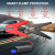 Car Jump Starter, YABER 800A 12800mAh Portable Battery Jump Starter (Up to 6.5L GAS/5.0L Diesel Engines), Compact Battery Booster Pack with Built-in Safety Hammer, LED Light, Compass, QC3.0 USB Output - 5