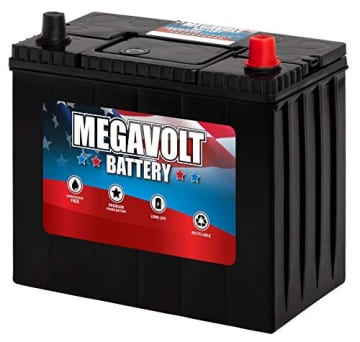 Megavolt Lead Acid Flooded Car Battery BCI 51R, 12V 55AH CCA500 CA525 (51R-60-500) - 2